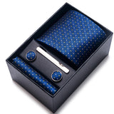 Tie For Men Brand New Style Wedding Gift Tie Pocket Squares Set Necktie Box Men Black Suit Accessories