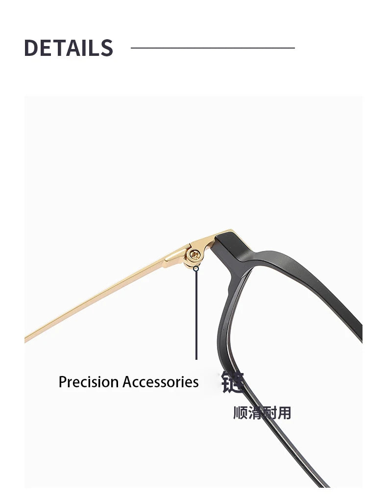 Light Pure Titanium Frames Retro Polygon Spectacle Pilot Ultra Double Bridge Customized Optical Prescription Eyeglasses Man