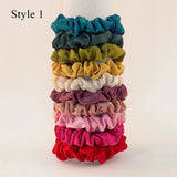 10pcs/pack Solid Color Elastics Hair Ties For Women Thick Hair Soft No Hurt Hair Ponytail Holder Hair Rope Hair Accessories Hot