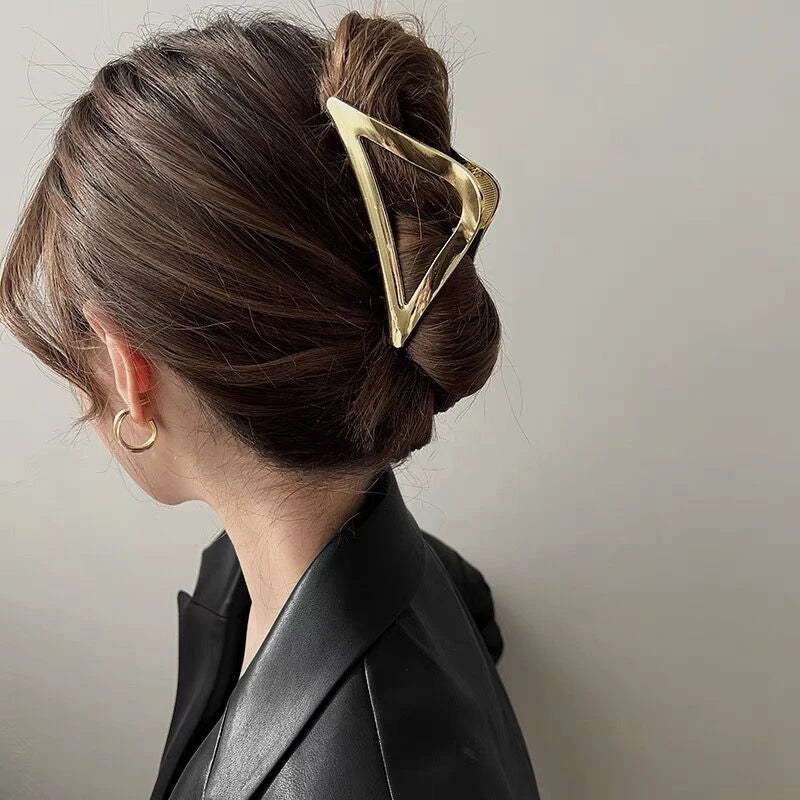 2023 New Fashion Metal Geometric Hair Claw Clip Trendy Hair Clips Hair Clamps Hairpins Party Hair Accessories For Women Headwear