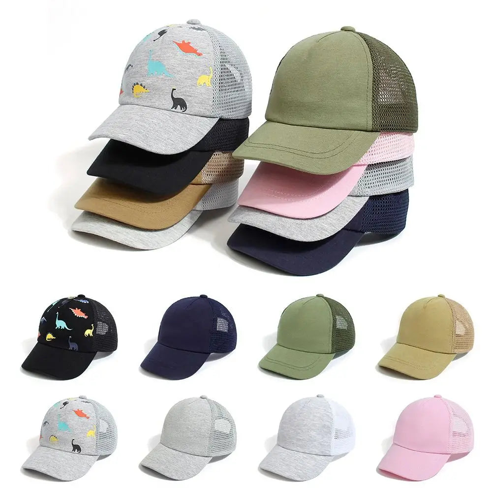 Printed Dinosaur Kids Sun Hat Toddler Baseball Hat for Baby Boys Girls Cap Age 0-5Y Sun Hat