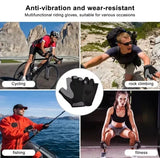 New Cycling Gloves Anti Slip and Shock-absorbing Outdoor Sports Gloves Summer Sun Protection Elastic Fingerless Gloves