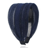 Women's Hair Band Simple Wide Headband with Teeth Non-Slip Hairpin All-Matching Hollow Cover Gray Hair Haar Accessoires Women