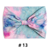 Tie Dye Headbands for Women Wide Turban Headwrap Knotted Vintage Hairbands Cotton Bandanas Bandage Headscarf Hair Accessories