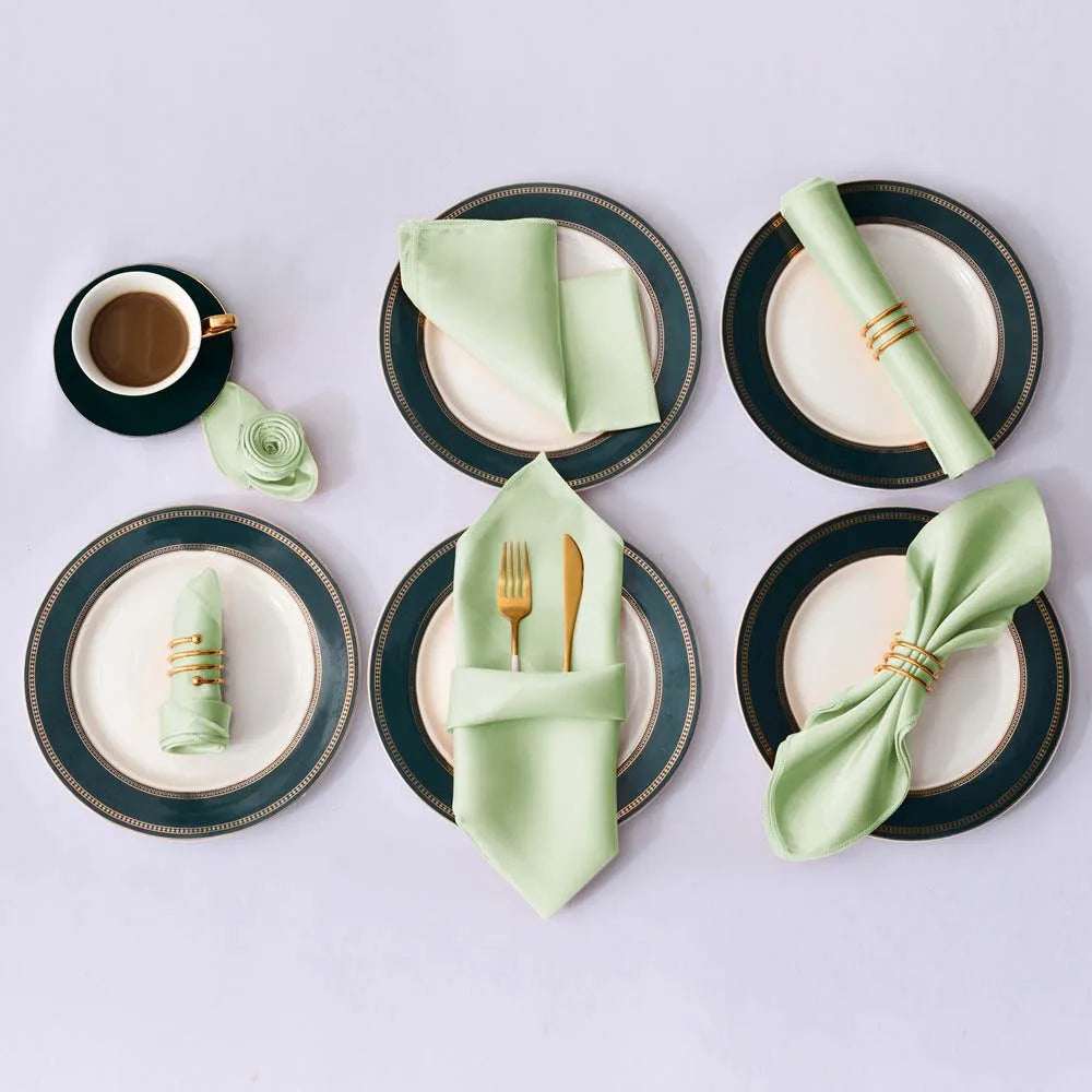 12Pcs 30X30cm Satin Table Napkin Soft Handkerchief Romantic Wedding Banquet Square Table Napkins Dinner Party Decoration