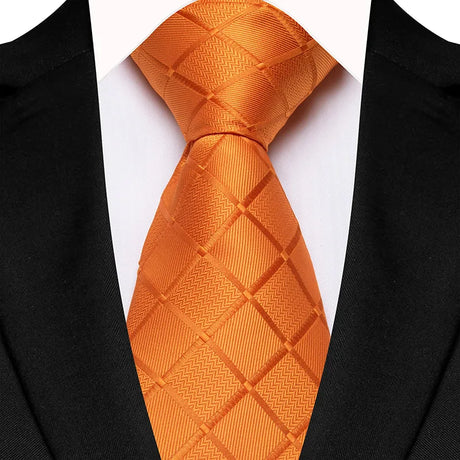 New Men's Classic Plaid Tie Luxury Dot 8cm Jacquard Neck Tie Necktie For Men Business Wedding Party Daily Wear Accessory