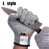 A Pair Anti Cut Proof Gloves Hot Sale Grey Black Anti Cut Level 5 Safety Work Gloves Glass Cutting Safety Protection