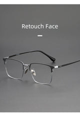 FIRADA Fashion Comfort Glasses Retro Luxury Titanium Square Eyewear Optical Prescription Eyeglasses Frame For Men Women 20363-C