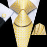 Hi-Tie Business Black Luxury Plaid Mens Tie Silk Neckties  Fashion Tie Chain Hanky Cufflinks Set Design Gift For Men Wedding