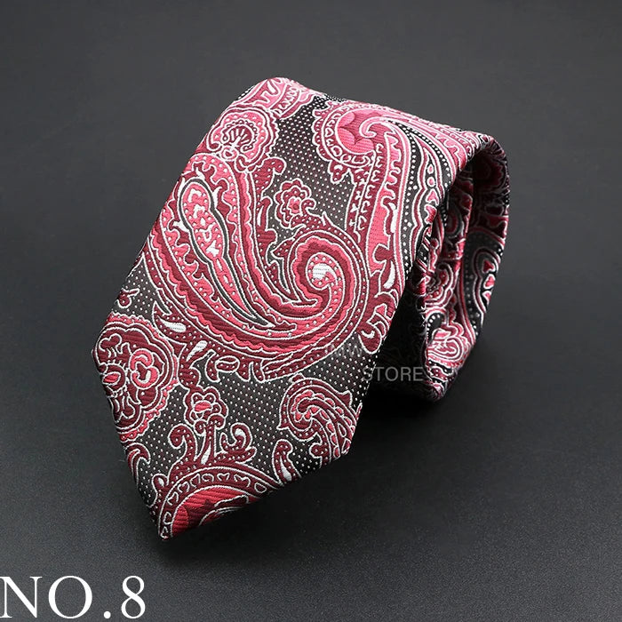 New Design Wedding Men Tie Grey Brown Green Paisley Flower Neckties Men Business Dropshipping Groom Collar Accessories Gift