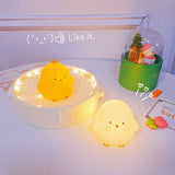 Cute Chicken Soft Lighting Small Night Light Bedside Lamp Decoration Bedroom Atmosphere Light Girl Children GIft