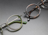 Vintage Pure Titanium Eyeglasses Frame Men Round Ultra Light Glasses Frame Women Retro Luxury Brand Designer Eyewear