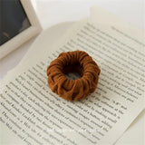 Classic Large Stretch Thick Hair Ties Women Girls Seamless Cloth Elastics Ponytail Holders Knit Hair Scrunchies For Thick Hair