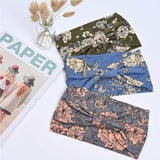Fashion Boho Ethnic Style Headbands Vintage Knot Elastic Turban Headwrap For Women Girls Hair Band Soft Bandana Hair Accessories