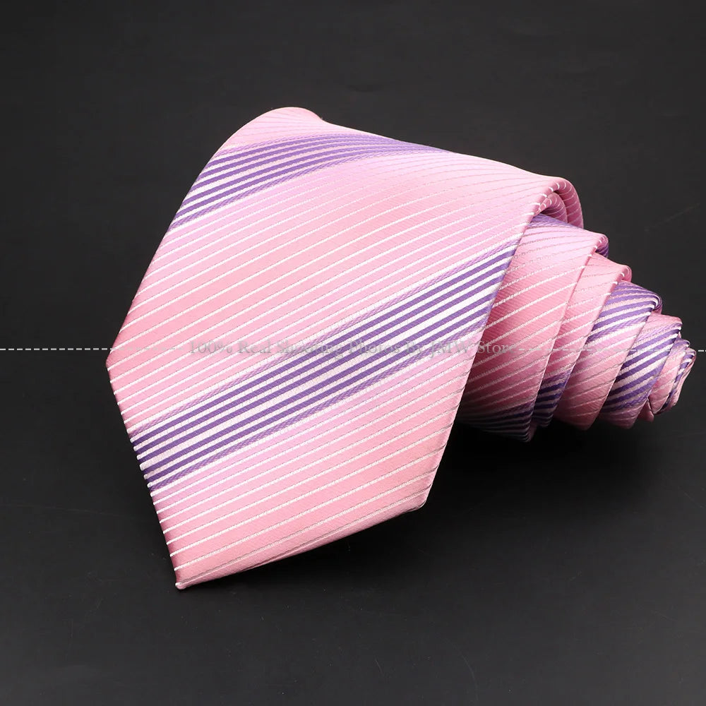 New Design Wedding Men Tie Purple Solid Striped Paisley Flower Neckties Men Business Dropshipping Groom Collar Accessories Gift