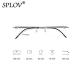 Ultra Light Pure Titanium Glasses Frame Men Brand Designer Prescription Women Fashion Rimless Square Optical Eyewears Ins