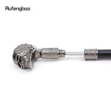 Skull Head Big Tooth Steampunk Walking Stick with Hidden Plate Self Defense Fashion Cane Plate Cosplay Crosier Stick 93cm