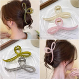 Elegant Jelly Color Bow Hair Claw For Women Girls Sweet Hair Ornament Back Headband Hair Clips Hairpin Fashion Hair Accessories