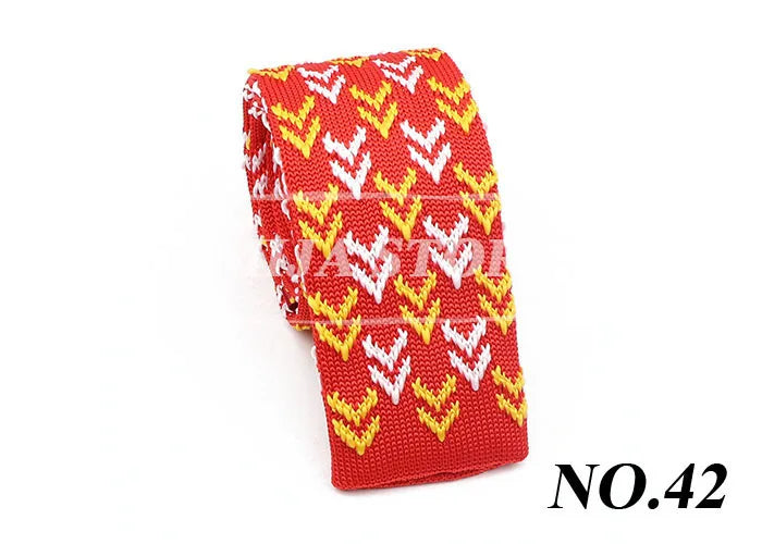 61 Styles Knit Tie Fashion Pattern Print Leisure Men's Knitted Tie Colourful Woven Daily Wear Cravat Gift For Apparel Accessorie