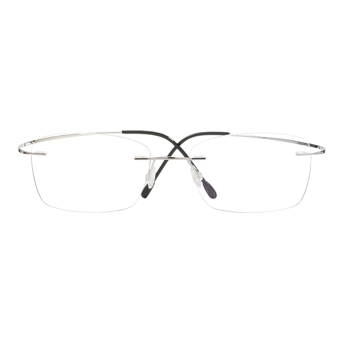 Titanium Large Size Lightweight Rectangular Men and Women Colored Flexible Rimless Glasses Frame For Myopia Prescription Lenses