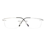 Titanium Large Size Lightweight Rectangular Men and Women Colored Flexible Rimless Glasses Frame For Myopia Prescription Lenses