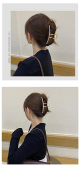 GoldHollow Geometric Hair Clips Metal Hair Claw Cross Hairclip Headband Hairpin Sliver Hair Crab Women Fashion Hair