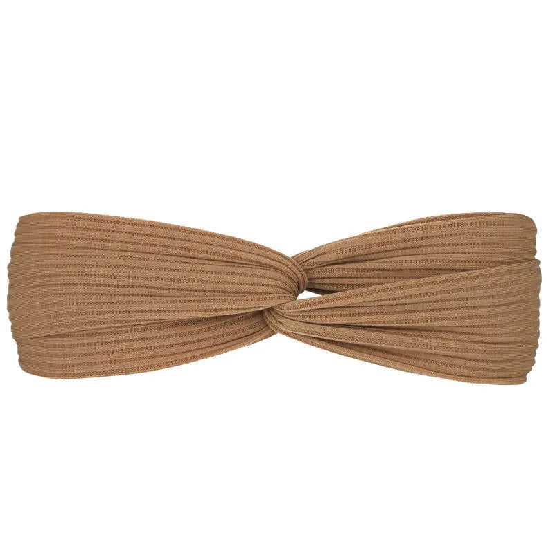 Headbands For Women Girls Top Knot Stretchy Headband Boho Twisted Criss Cross Hair Bands Knitted Cotton Turban Hair Accessories