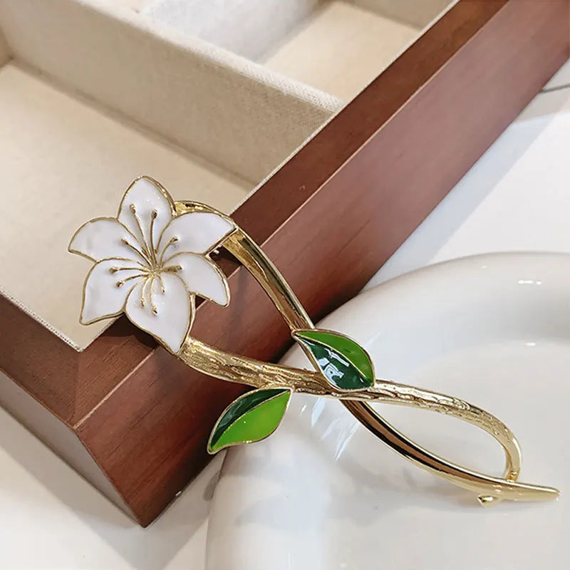 New Women Metal Hair Claw Elegant Gold Flowers Hair Clips Barrette Crab Headband Ponytail Clip Headwear hair accessories tiara