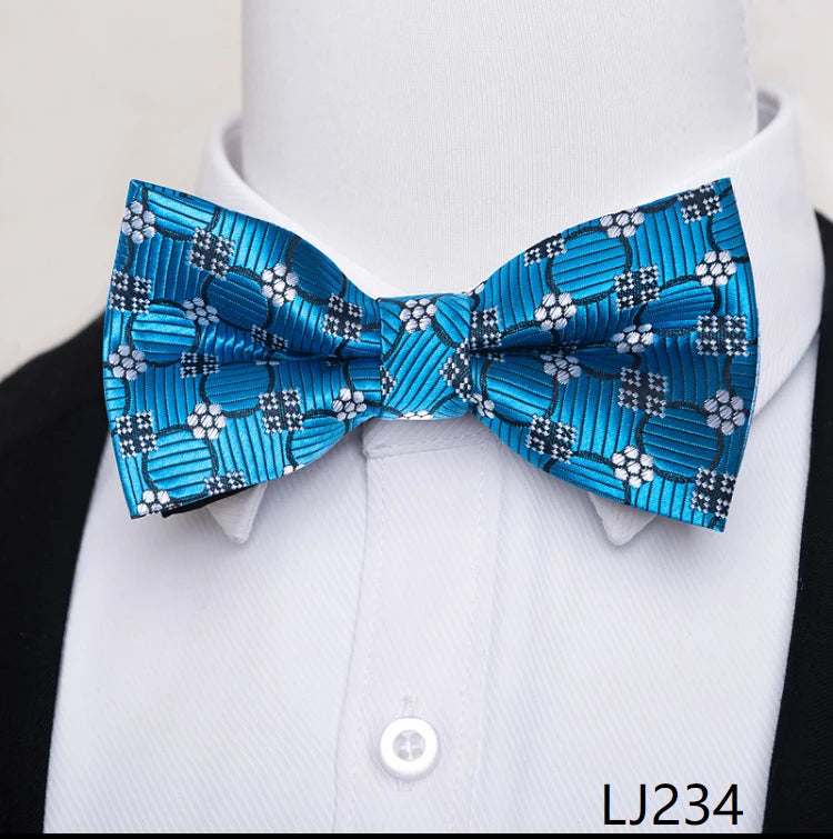 Fashion Brand Brand Silk Bow Tie Dark Blue Man Dot Wedding Accessories lover's day Fit Formal Party