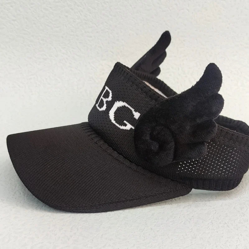 2023 New Kids Sun Hats Children Summer Visors Cute Rabbit Wings Bunny Hat Summer Hat for Kids Boys Girls Hats 3-12years Old