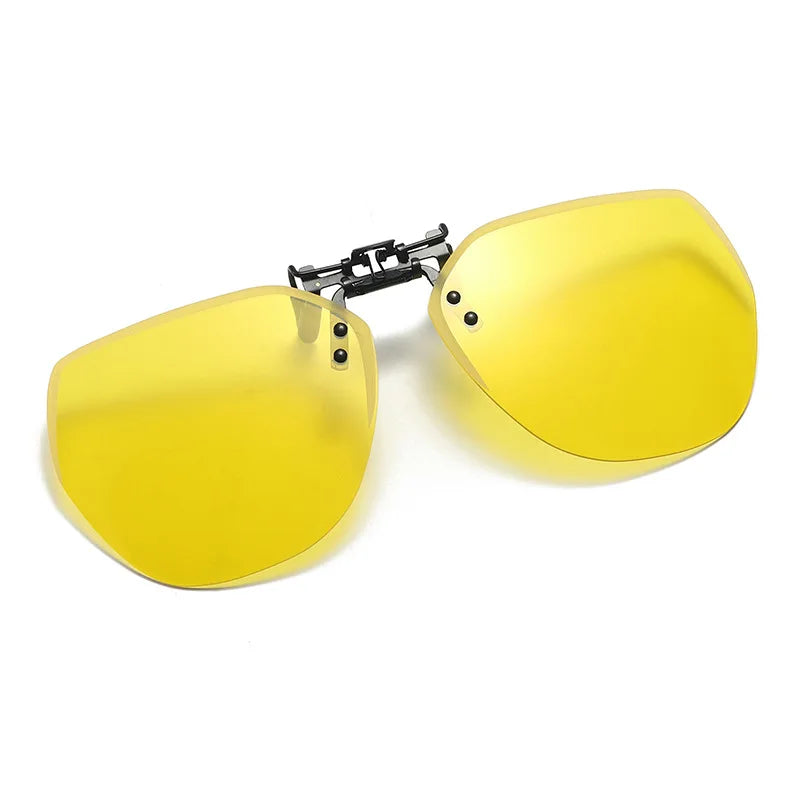 Oversized Polarized Clip-on Sunglasses Men Frameless Filter UV400 Protection Polygon Eyewear Clip Lens Sun Glasses