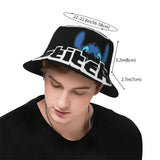 Unisex Kawaii Bucket Hats Funny Stitch Cartoon Accessories Bob Hat For Beach Headwear Lightweight