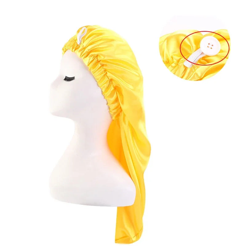 Unisex Elastic Bonnet Long Hair Sock Dreadlock Braids Cap Sleep Hats Head Wrap Turban Night Cap Hair Care Nightcap for Women Men
