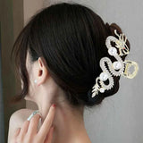 Blue Dragon Hairpin With Pearl Hair Claw Women Simple Hair Claw Hairpin Shark Clip Fashion Temperament Simple Hair Accessories