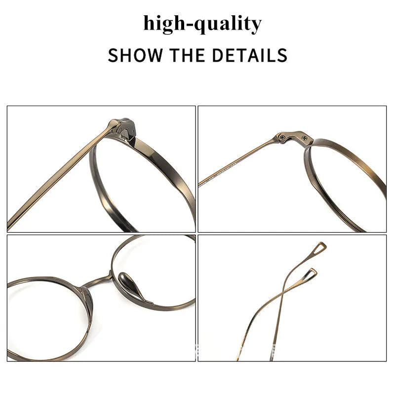 2025 NEW Titanium Handmade Glasses Frame Round Oval Retro Glasses For Men Reading Glasses Frames For Myopia For Women KMN-3003