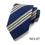 New 8cm Mens Tie Striped Patterned Man Necktie Neck Tie Jacquard Woven Ascot Cravat Neckwear For Gentleman Wedding  Party