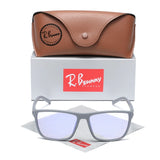 RBsunny Blue Light Blocking Glasses Men Computer Gaming Glasses Anti Eyestrain UV400 Clear Lens Eye Protection Rectangle Frame