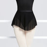 Women Ballet Skirts Dance Short Skirts High Slit Skirt Ballerina Adult Teen Ballet Dancing Dress Soft Mesh Elastic Dance Skirt