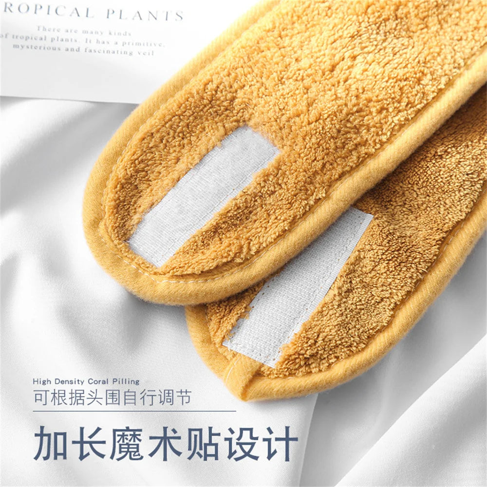 Soft Toweling Hair Accessories Girls Headbands for Face Washing Bath Makeup Hair Band Women Adjustable SPA Facial Headband