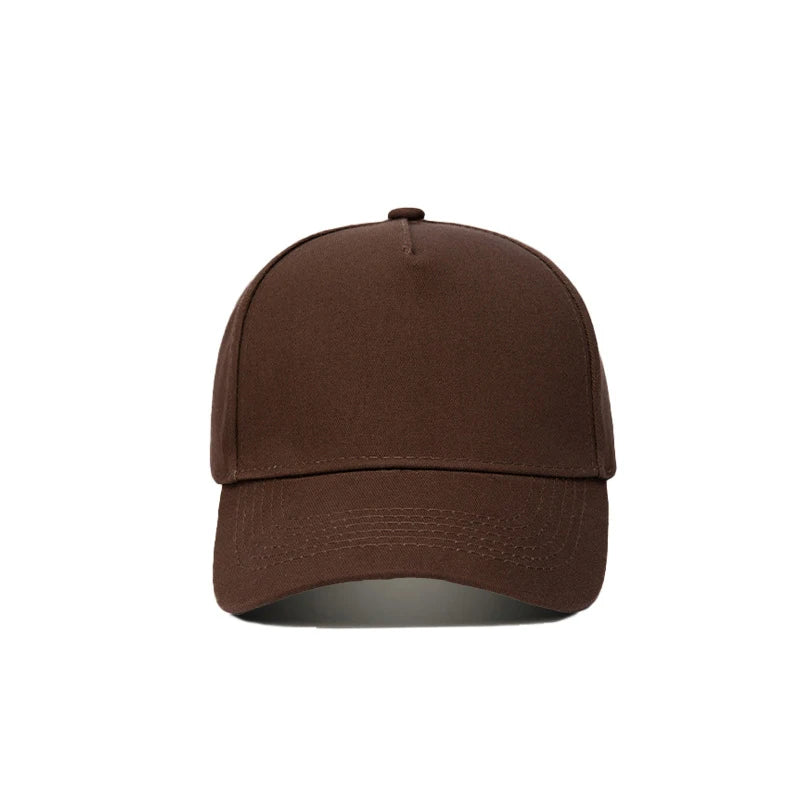 Wholesale 5-Panel Solid Color Embroidery Baseball Cap Custom Logo Snapback Cap Outdoor Curved Roof Dome Sunscreen Sports Cap