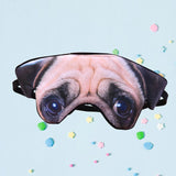 3D Dog Pattern Eye Mask Funny Shade Nap Cover Blindfold Sleeping Mask Eyepatch Sleep Goggles (Pug)