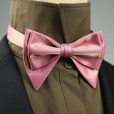 4 Styles Solid Color Black White Wine Bow Ties New Ribbon Gilded Butterfly Double Layered Wedding Party Bowknot Tuxedo Cravat