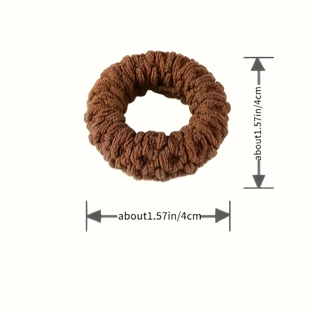 10 High Elastic Thick Hair Bands, Suitable for Ladies-Elegant and Sweet Solid Color Bun Tie, Soft and Not Tight Hair