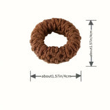 10 High Elastic Thick Hair Bands, Suitable for Ladies-Elegant and Sweet Solid Color Bun Tie, Soft and Not Tight Hair