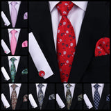 Men Neckties Tie Classic Handkerchiefs Plaid Necktie Cufflinks For Men Blouse Business Wedding Accessories Woman Collar Man Gift