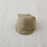 Cute Bear Ear Baby Baseball Cap Summer Short Brim Infant Toddler Sun Hat Cartoon Baby Boys Girls Cotton Peaked Caps