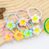 Girls Elastic Hair Ties Flower Hairbands Ponytail Holder Headbands Kids Floral Scrunchies Women Hair Accessories