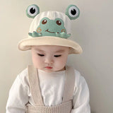 Baby Bucket Hat for Kids Spring Outdoor Boys Girls Sun Hat Summer Cute Frog Toddler Children Fisherman Cap Cotton Panama Bonnet