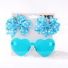 3Pcs/set Cute Solid Kids Dot Hairpin Colorful Heart Sun Glasses Set Girls Boutique Bowknot Hair Clips Children Hair Accessories