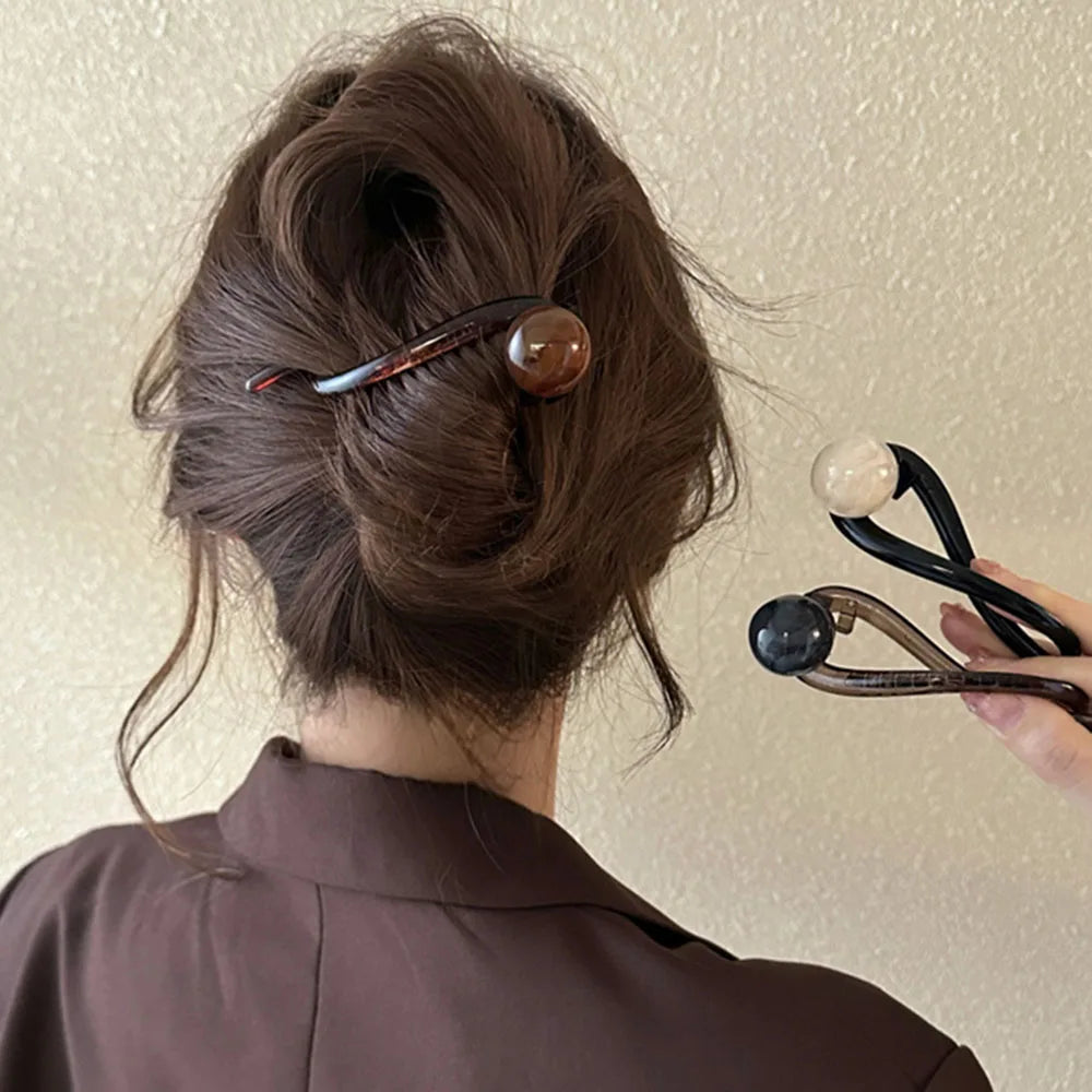 Retro S Shape Ponytail Twist Hair Clips New Fashion Multi-colour Twisted Hollow Out Shark Clips Headdress Hair Accessories Gift